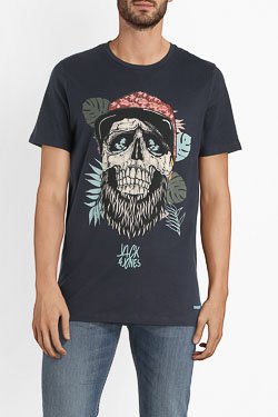 Tee-shirt JACK AND JONES 12150283 Bleu marine